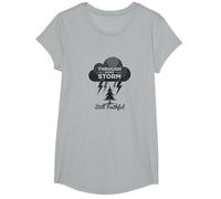 Faithful Through Storms: All My Life Inspirational Quote T-Shirt, Girls, Heather Grey, Small
