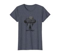 Faithful Through Storms: All My Life Inspirational Quote T-Shirt, Women, Heather Blue, L