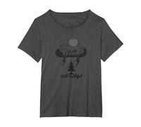 Faithful Through Storms: All My Life Inspirational Quote T-Shirt, Women's Plus, Dark Heather Grey, 2X