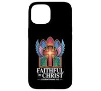 Faithful To Christ Cross 2 Corinthians 11:3 Devotion Case for iPhone 15