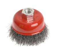 Faithfull 0107514130 Wire Cup Brush 75mm M14X2, 0.30mm Steel Wire Faiwbc75