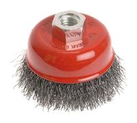 Faithfull 0112514130 Wire Cup Brush 125mm M14x2, 0.30mm Steel Wire