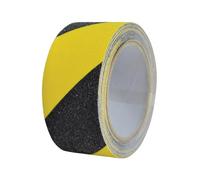 Faithfull Self Adhesive Anti Slip Tape Black / Yellow 50mm 5m