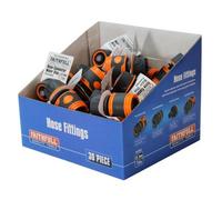 Faithfull 1/2 Inch Plastic Water Stop Hose Connector - Box Of 30 For Efficient Watering