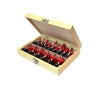 Faithfull 1/2in TCT Router Bit Set, 15 Piece - Multipack - Save On Postage