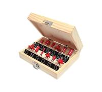Faithfull 1/4In Tct Router Bit Set 12 Piece