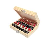 Faithfull 1/4in Tct Router Bit Set, 12 Piece