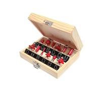 Faithfull 1/4in TCT Router Bit Set, 12 Piece
