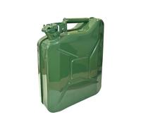 Faithfull 10 Litre Metal Jerry Can - UN & TUV/GS Certified Fuel Container, Carbon Steel Construction, Painted Inside & Out with Lockable Cap, Gasket Seal & Breather Pipe - Green, 10L