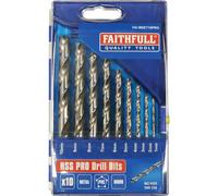 Faithfull Professional Hss Jobber Drill Bit Set 10 Piece (1 - 10Mm)