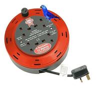 Faithfull 10m 4 Way/ Gang / Socket Extension Cable Reel FPPCR10M10A