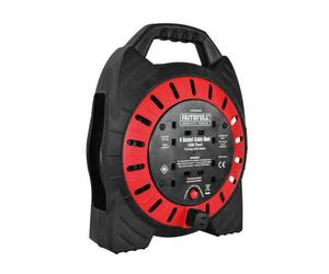 Faithfull 10m Metre 4 Gang / Way / Socket Extension Lead Cable Reel 230V 13A
