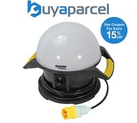 Faithfull 110v 360 Degree Task Site Light 4000L with Power Take Off FPPSLTL50L