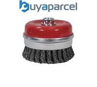 Faithfull Wire Cup Brush WBT100 - Twist Knot 100mm M14x2 0.50mm Steel Wire