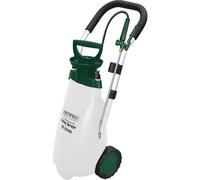 Faithfull 12 Litre Pro Trolley Pressure Sprayer for use with Water Based and Most Solvent Based Chemical Products Viton Seals