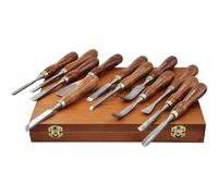 Faithfull 12 Piece Wood Carving Chisel Set in Case