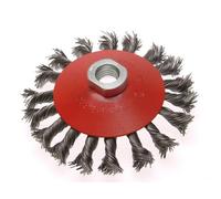 Faithfull 1210014150 Conical Wire Brush 100Mm M14X2 Bore 0.50Mm Wire