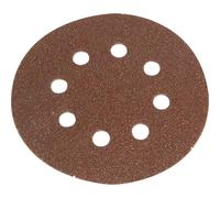 Faithfull Hook & Loop Sanding Disc DID3 Holed 125mm Medium Fine (Pack 5) FAIADHL