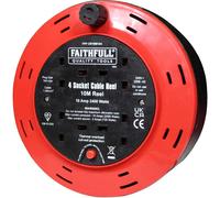 Cable Reel 230 Volt 10 Metre 10 Amp 4 Socket