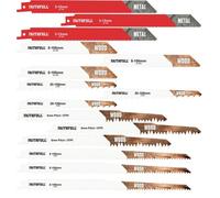 Faithfull FAISBSSET15M Reciprocating Sabre Saw Blade Set - 15 Piece. For Wood and Metal