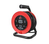 Faithfull Cable Reel FPPCR15 2-socket 13A 240V Open Drum 15m Blue