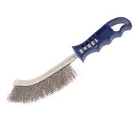 Faithfull 17430001 Wire Scratch Brush Stainless Steel Blue Handle Faiwbhandss
