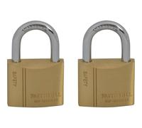 Faithfull 2 Piece Keyed Alike Brass Padlock Set 40mm Standard