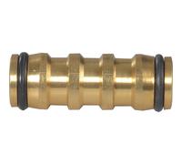 Faithfull FAIHOSEJOIN Brass Two Way Hose Coupling 12.5mm (1/2in)