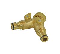 Faithfull 2 Way Shut Off Valve 19mm (3/4in) To 2 X 12.5mm (1/2in)
