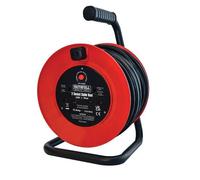 Faithfull 20m 2 Way Plug / Gang / Socket Extension Cable Reel Lead 240v FPPCR20M