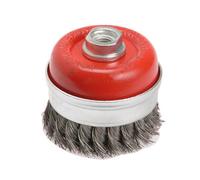 Faithfull 21075101500 Wire Cup Brush Twist Knot 65mm M10X1.5, 0.50mm Steel Wire Faiwbt65Mc