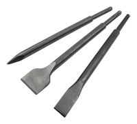 Faithfull SDS-plus Concrete & Masonry Chisel Set Flat, Pointed & Spade Chisel