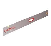 Faithfull Screed Level 8Ft/2400Mm 3 Vial & Grip, Silver