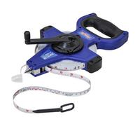 Faithfull 30M Fast Rewind Open Long Tape - Durable Measuring Tool