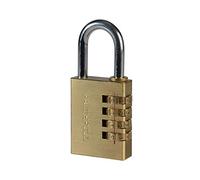Faithfull 4 Digit Brass Combination Padlock 38mm