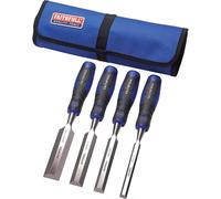 Faithfull Soft Grip Chisel Set in Fabricl Roll (4 Piece)