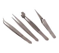 Faithfull 4 Piece Stainless Steel Tweezer Set