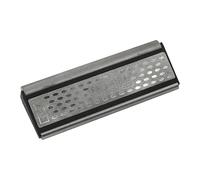 Faithfull 4-Way Curved Diamond Whetstone - 4-in-1 Sharpening Stone with Flat & Rod Surfaces, 400G / 600G Grit, Knife & Wood Carving Tool Sharpener for Chisels, Scissors & Blades