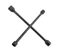 Faithfull 4-Way Wheel Brace With Black Powder Coating - Versatile Tool For Easy Wheel Changes