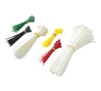 Faithfull FAICT400 Assorted Cable Ties Bulk Pack Storage Jar, 400 Pieces, Mixed Sizes and Colours