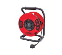 Faithfull 40m 13A 4 Socket Heavy Duty Open Cable Reel FPPCR40240HD XMS25CR40M