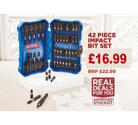Faithfull 42 PCE IMPACT Rated Screwdriver 1/4" Bit Set FAISBSET42IM xms21imps42