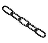 Faithfull 4mm Black Japanned Chain 30M Reel - Durable & Strong For Various Applications