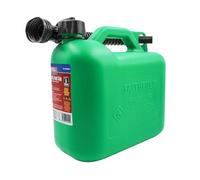 Faithfull 5 Litre Plastic Fuel Can - Green. Complies with: UN/16/1558/23