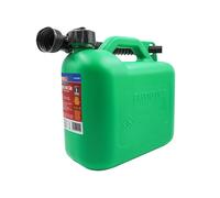 Faithfull 5 Litre Plastic Fuel Can - Green. Complies with: UN/16/1558/23