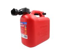 Faithfull 5 Litre Plastic Fuel Can - Red. Complies with: UN/16/1558/23