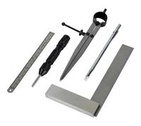 Faithfull FAIESMEASKIT Stainless Steel Marking and Measuring Set - 5 Piece