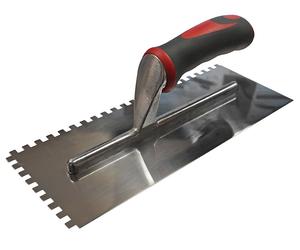 Faithfull 5203288812 Notched Trowel Serrated 6Mm Stainless Steel Soft Grip Handle 11 X 4.1/2In