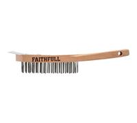 Faithfull Lightweight Scratch Brush With Scraper Four Row