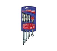 Faithfull Ratchet Combination Spanner Set Flex Head – Chrome Vanadium, 8–19 mm, 6 Piece